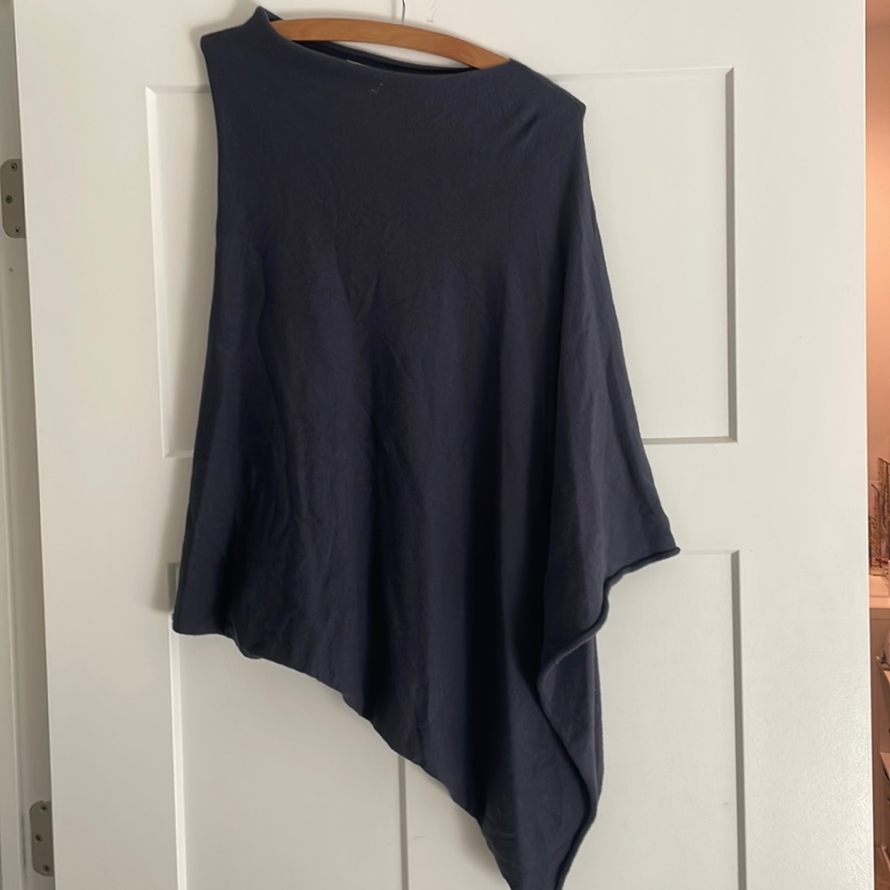 Navy poncho sweater